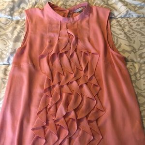 Ruffle Front Pink H&M Sleeveless Top-Size 12